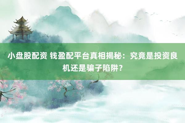 小盘股配资 钱盈配平台真相揭秘：究竟是投资良机还是骗子陷阱？
