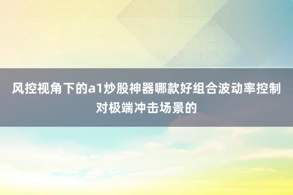 风控视角下的a1炒股神器哪款好组合波动率控制对极端冲击场景的